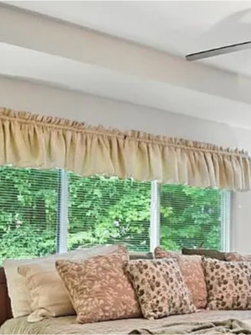 Classic Yellow Quilted Window Valance - Neutral Home Accents